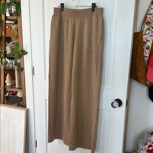 Tan Cashmere Wide-Leg Pants from Naadam
